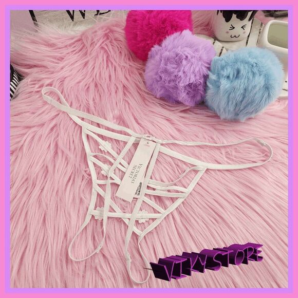 💖 NWT Victoria’s Secret Dream Angels Strappy V-string White Small #7261 💖 - Picture 5 of 5